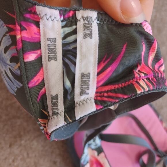 Victorias Secret Pink Size 32B Wear Everywhere Push Up Floral Beachy Hawaii Vaca - Picture 9 of 10